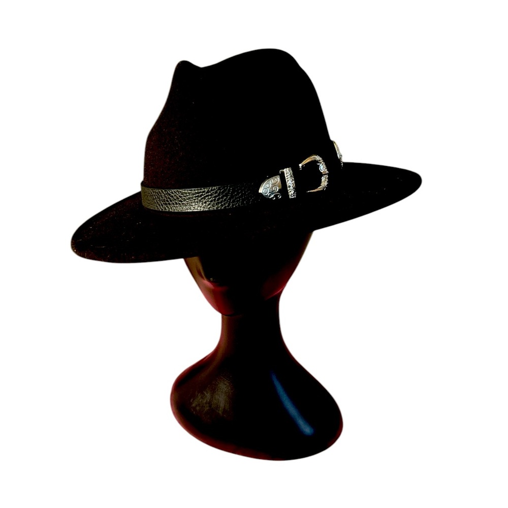 Black hat with belt detail design